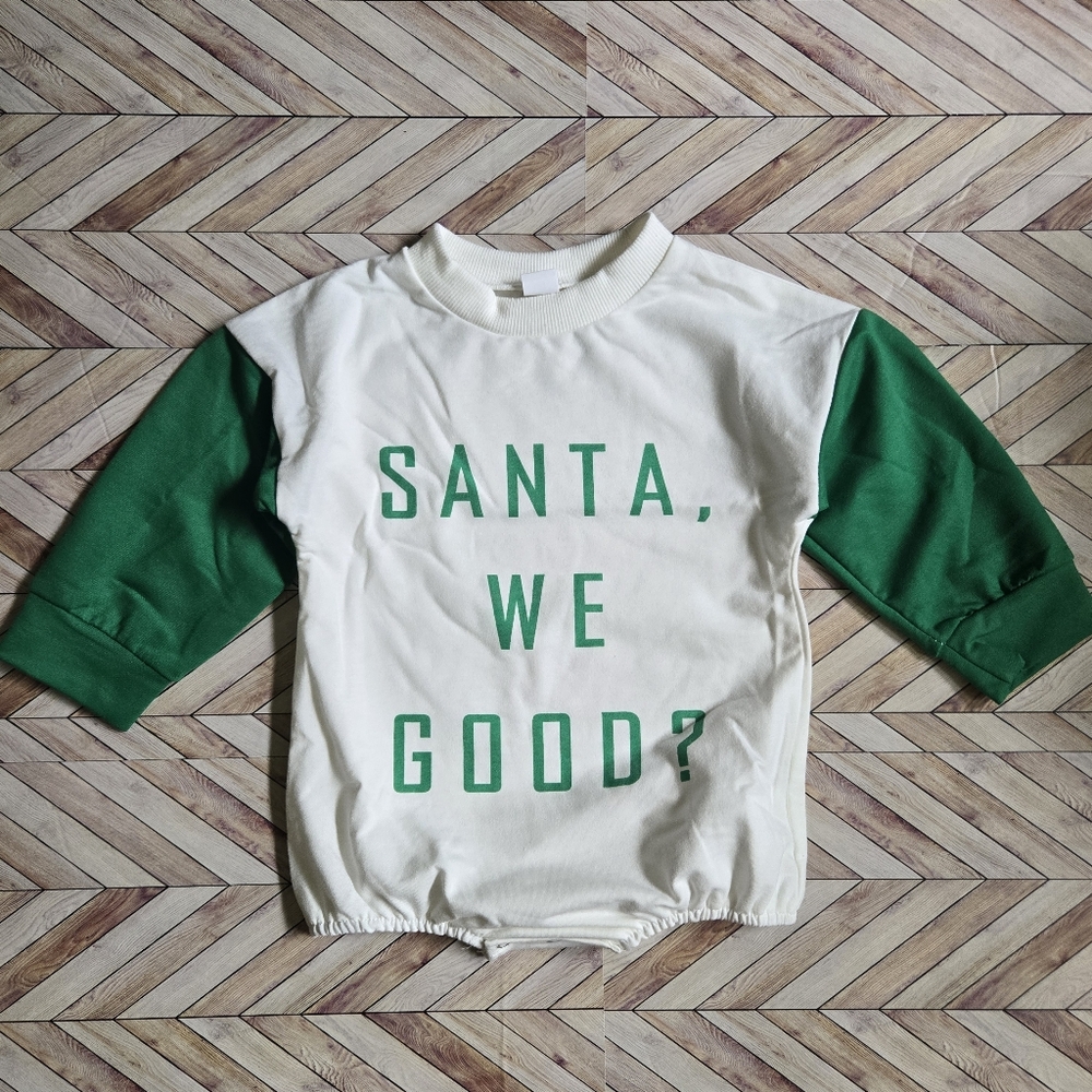 Baby Boy Girl Santa Sweater Romper Holiday Cotton Christmas One Piece 9-12M